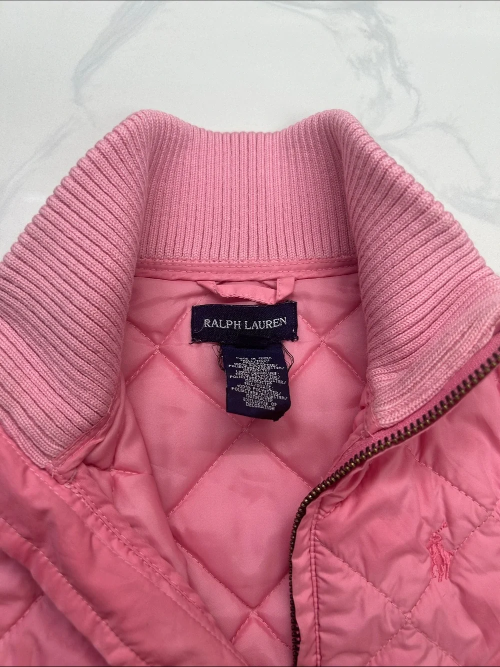 Girls Ralph Lauren Quilted Pink Barn Jacket